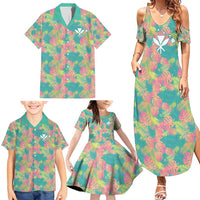 Personalised Seamless Hawaiian Quilt Pattern Family Matching Summer Maxi Dress and Hawaiian Shirt Hawaii Culture Palm Leaf Tropical LT9 - Polynesian Pride