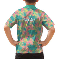 Seamless Hawaiian Quilt Pattern Kid Hawaiian Shirt Hawaii Culture Palm Leaf Tropical - Polynesian Pride