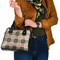 Seamless Pattern Pikake Lei Shoulder Handbag Floral Squares Pikake - Polynesian Pride