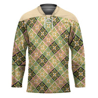 Seamless Pattern Puakenikeni and Kalo Hockey Jersey - Polynesian Pride