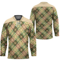 Seamless Pattern Puakenikeni and Kalo Hockey Jersey - Polynesian Pride