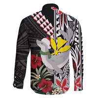 Hawaii Monk Seal Santa Family Matching Mermaid Dress and Hawaiian Shirt Hibiscus Kakau Pattern Mele Kalikimaka