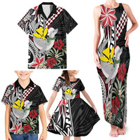 Hawaii Monk Seal Santa Family Matching Tank Maxi Dress and Hawaiian Shirt Hibiscus Kakau Pattern Mele Kalikimaka LT9 - Polynesian Pride