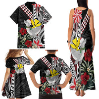 Hawaii Monk Seal Santa Family Matching Tank Maxi Dress and Hawaiian Shirt Hibiscus Kakau Pattern Mele Kalikimaka LT9 - Polynesian Pride