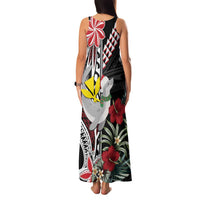 Hawaii Monk Seal Santa Family Matching Tank Maxi Dress and Hawaiian Shirt Hibiscus Kakau Pattern Mele Kalikimaka LT9 - Polynesian Pride