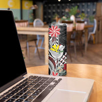 Hawaii Monk Seal Santa Skinny Tumbler Hibiscus Kakau Pattern Mele Kalikimaka LT9 - Polynesian Pride