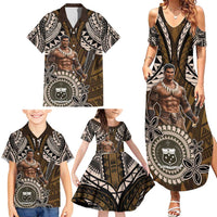 Samoa Warrior Family Matching Summer Maxi Dress and Hawaiian Shirt The Mighty Samoan Warrior Spirit LT9 - Polynesian Pride