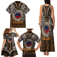 Samoa Warrior Family Matching Tank Maxi Dress and Hawaiian Shirt The Mighty Samoan Warrior Spirit LT9 - Polynesian Pride