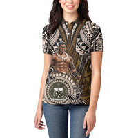Samoa Warrior Women Polo Shirt The Mighty Samoan Warrior Spirit