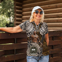 Samoa Warrior Women Polo Shirt The Mighty Samoan Warrior Spirit