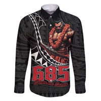 Samoan Pride Polynesian Tribal Warrior Family Matching Off Shoulder Short Dress and Hawaiian Shirt 685 Samoa Mo Samoa LT9 Dad's Shirt - Long Sleeve Black - Polynesian Pride