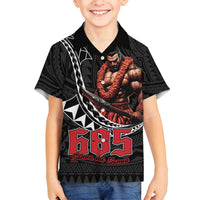 Samoan Pride Polynesian Tribal Warrior Family Matching Tank Maxi Dress and Hawaiian Shirt 685 Samoa Mo Samoa LT9 Son's Shirt Black - Polynesian Pride