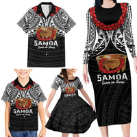 Samoan Tanoa Kava Bowl Ula Fala Family Matching Long Sleeve Bodycon Dress and Hawaiian Shirt Polynesian Tribal Vibe LT9 - Polynesian Pride