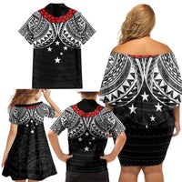Samoan Tanoa Kava Bowl Ula Fala Family Matching Off Shoulder Short Dress and Hawaiian Shirt Polynesian Tribal Vibe LT9 - Polynesian Pride
