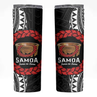 Samoan Tanoa Kava Bowl Ula Fala Skinny Tumbler Polynesian Tribal Vibe LT9 Brown - Polynesian Pride