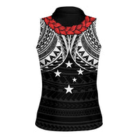 Samoan Tanoa Kava Bowl Ula Fala Women Sleeveless Polo Shirt Polynesian Tribal Vibe LT9 - Polynesian Pride