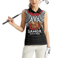 Samoan Tanoa Kava Bowl Ula Fala Women Sleeveless Polo Shirt Polynesian Tribal Vibe LT9 - Polynesian Pride