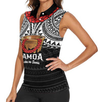 Samoan Tanoa Kava Bowl Ula Fala Women Sleeveless Polo Shirt Polynesian Tribal Vibe LT9 - Polynesian Pride