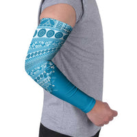 Fiji Marau na Kerisimasi Arm Sleeves Aqua Tagimoucia Tapa Masi Tribal LT9 - Polynesian Pride