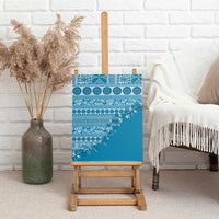 Fiji Marau na Kerisimasi Canvas Wall Art Aqua Tagimoucia Tapa Masi Tribal LT9 - Polynesian Pride