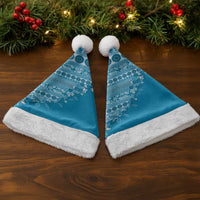 Fiji Marau na Kerisimasi Christmas Santa Hat Aqua Tagimoucia Tapa Masi Tribal LT9 - Polynesian Pride