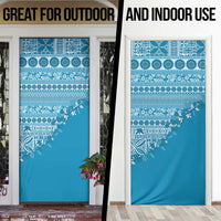 Fiji Marau na Kerisimasi Door Cover Aqua Tagimoucia Tapa Masi Tribal LT9 - Polynesian Pride