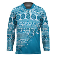 Fiji Marau na Kerisimasi Hockey Jersey Aqua Tagimoucia Tapa Masi Tribal LT9 Unisex Aqua - Polynesian Pride
