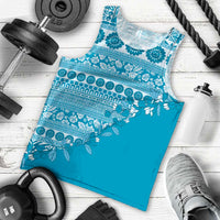 Fiji Marau na Kerisimasi Men Tank Top Aqua Tagimoucia Tapa Masi Tribal LT9 - Polynesian Pride