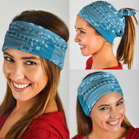 Fiji Marau na Kerisimasi Neck Gaiter Aqua Tagimoucia Tapa Masi Tribal LT9 - Polynesian Pride