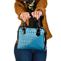 Fiji Marau na Kerisimasi Shoulder Handbag Aqua Tagimoucia Tapa Masi Tribal LT9 One Size Aqua - Polynesian Pride