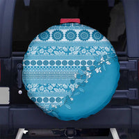 Fiji Marau na Kerisimasi Spare Tire Cover Aqua Tagimoucia Tapa Masi Tribal LT9 No hole Aqua - Polynesian Pride