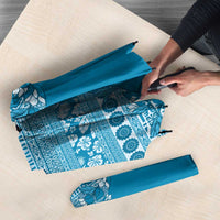 Fiji Marau na Kerisimasi Umbrella Aqua Tagimoucia Tapa Masi Tribal LT9 - Polynesian Pride