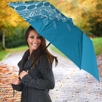 Fiji Marau na Kerisimasi Umbrella Aqua Tagimoucia Tapa Masi Tribal LT9 - Polynesian Pride