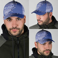 Fiji Marau na Kerisimasi Classic Cap Blue Tagimoucia Tapa Masi Tribal - Polynesian Pride