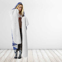 Fiji Marau na Kerisimasi Hooded Blanket Blue Tagimoucia Tapa Masi Tribal LT9 - Polynesian Pride