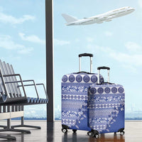 Fiji Marau na Kerisimasi Luggage Cover Blue Tagimoucia Tapa Masi Tribal LT9 - Polynesian Pride