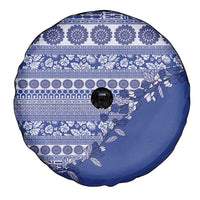 Fiji Marau na Kerisimasi Spare Tire Cover Blue Tagimoucia Tapa Masi Tribal LT9 - Polynesian Pride