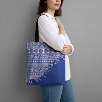 Fiji Marau na Kerisimasi Tote Bag Blue Tagimoucia Tapa Masi Tribal LT9 - Polynesian Pride