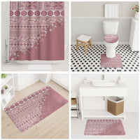 Fiji Marau na Kerisimasi Bathroom Set Dusty Rose Tagimoucia Tapa Masi Tribal LT9 - Polynesian Pride