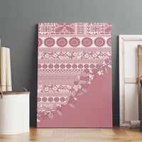 Fiji Marau na Kerisimasi Canvas Wall Art Dusty Rose Tagimoucia Tapa Masi Tribal LT9 - Polynesian Pride