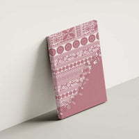 Fiji Marau na Kerisimasi Canvas Wall Art Dusty Rose Tagimoucia Tapa Masi Tribal LT9 - Polynesian Pride