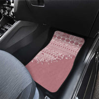 Fiji Marau na Kerisimasi Car Mats Dusty Rose Tagimoucia Tapa Masi Tribal LT9 - Polynesian Pride