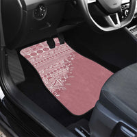 Fiji Marau na Kerisimasi Car Mats Dusty Rose Tagimoucia Tapa Masi Tribal LT9 - Polynesian Pride