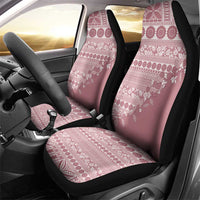Fiji Marau na Kerisimasi Car Seat Cover Dusty Rose Tagimoucia Tapa Masi Tribal LT9 - Polynesian Pride