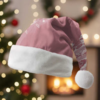 Fiji Marau na Kerisimasi Christmas Santa Hat Dusty Rose Tagimoucia Tapa Masi Tribal LT9 Without Fur Pink - Polynesian Pride