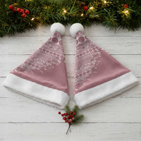 Fiji Marau na Kerisimasi Christmas Santa Hat Dusty Rose Tagimoucia Tapa Masi Tribal LT9 - Polynesian Pride