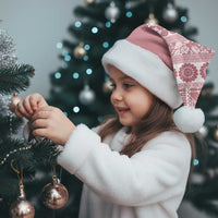 Fiji Marau na Kerisimasi Christmas Santa Hat Dusty Rose Tagimoucia Tapa Masi Tribal LT9 - Polynesian Pride