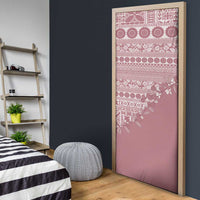Fiji Marau na Kerisimasi Door Cover Dusty Rose Tagimoucia Tapa Masi Tribal LT9 - Polynesian Pride