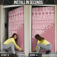 Fiji Marau na Kerisimasi Door Cover Dusty Rose Tagimoucia Tapa Masi Tribal LT9 - Polynesian Pride