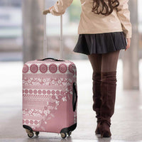 Fiji Marau na Kerisimasi Luggage Cover Dusty Rose Tagimoucia Tapa Masi Tribal LT9 - Polynesian Pride